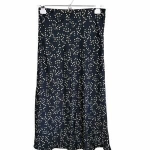 Urban Outfitters Black Maxi Skirt with White Dots